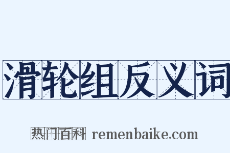 滑轮组反义词是什么意思的图片